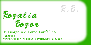 rozalia bozor business card